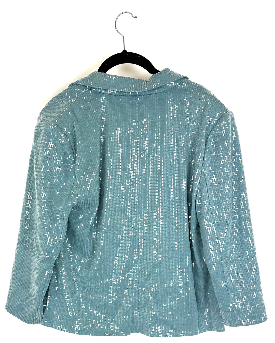 Wheelchair Adaptive Light Blue Sequin Cropped Blazer - Size 8/10