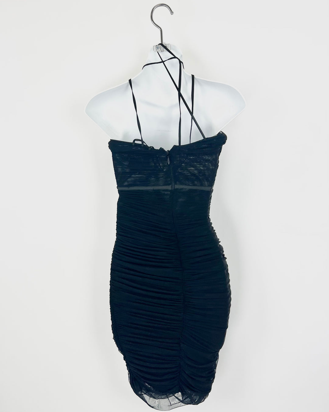 Leau Black Mesh Dress - Extra Small