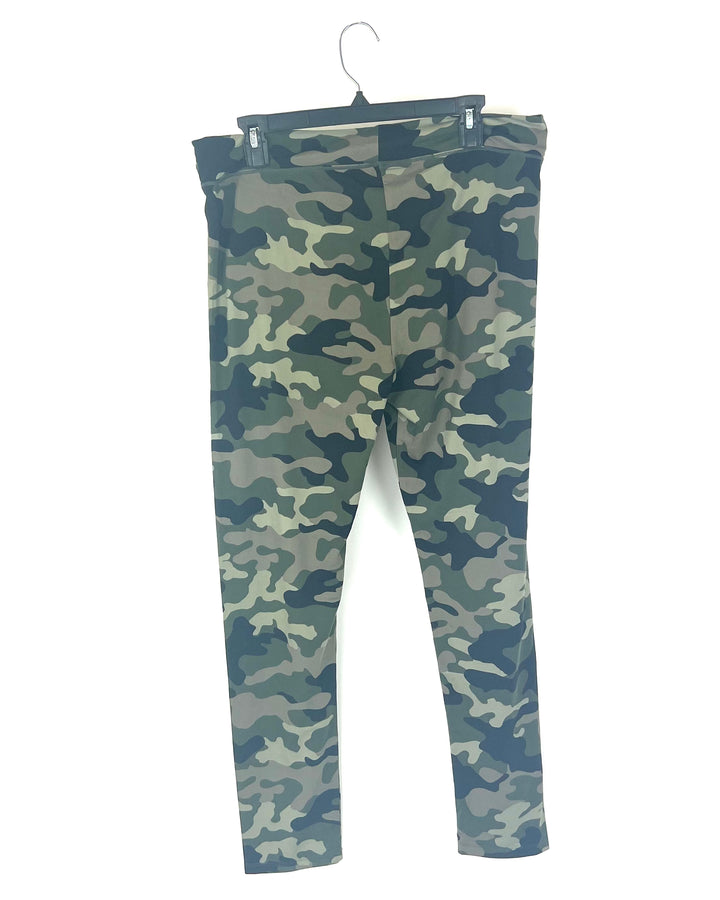 Army Green Camo Sleep Leggings - Small, Medium, Large, and Extra Large