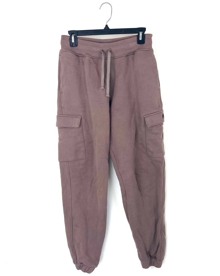 Brown Cargo Sweatpants - Small