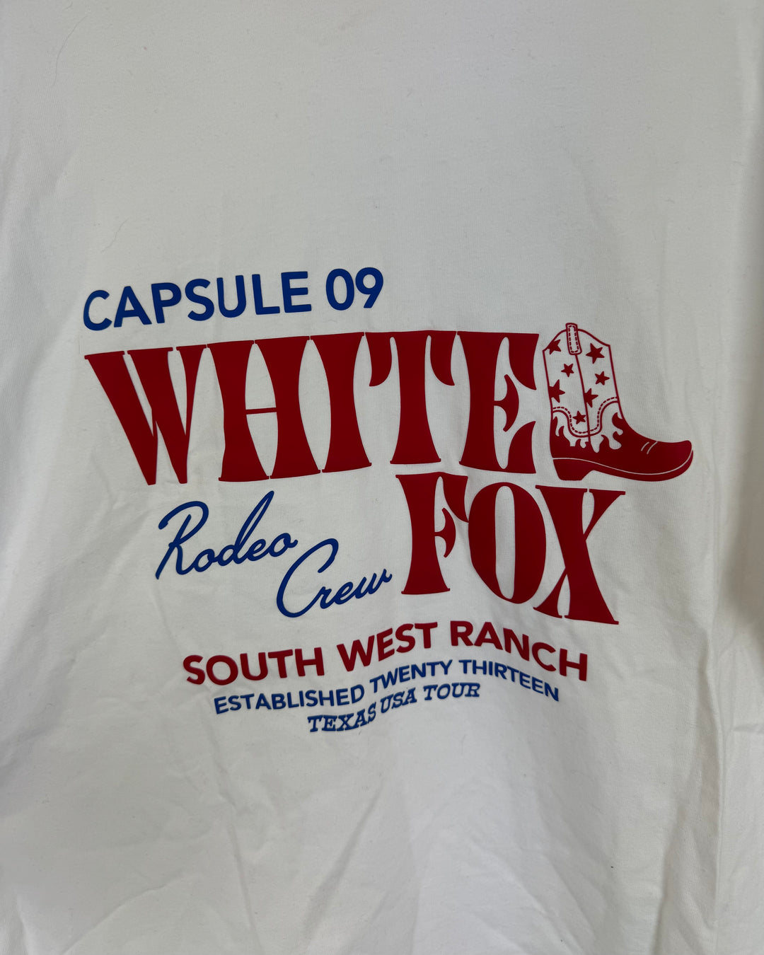 White Fox Western T-Shirt - Small/Medium