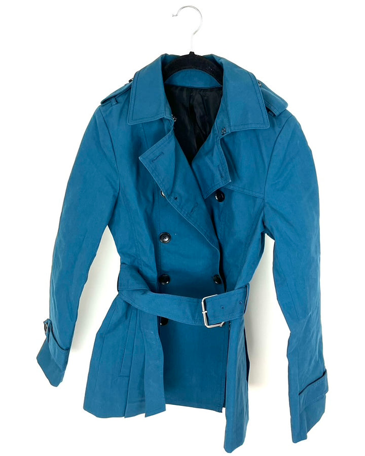 Lapis Blue Trench Coat - Size 2/4