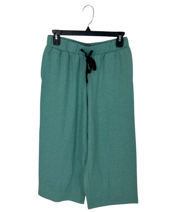 Teal Lounge Pants With Black Waist Tie - Size 2/4