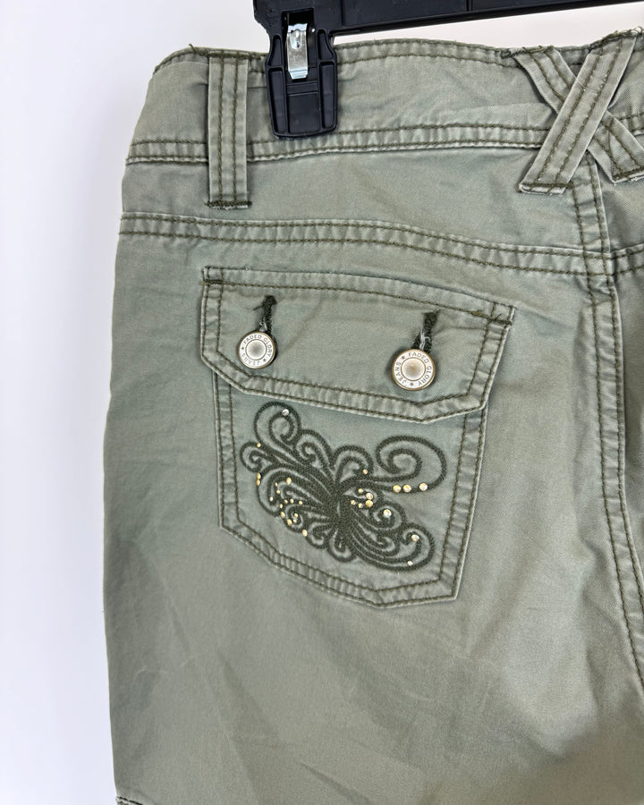 Faded Glory Green Cargo Pants - Size 4