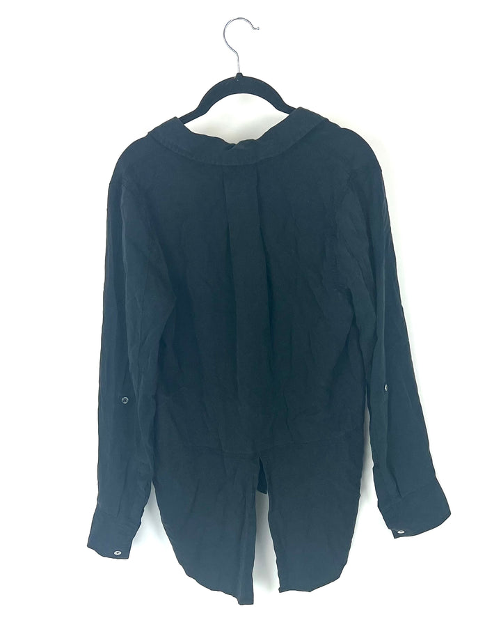 Black Button Up Long Sleeve - Small