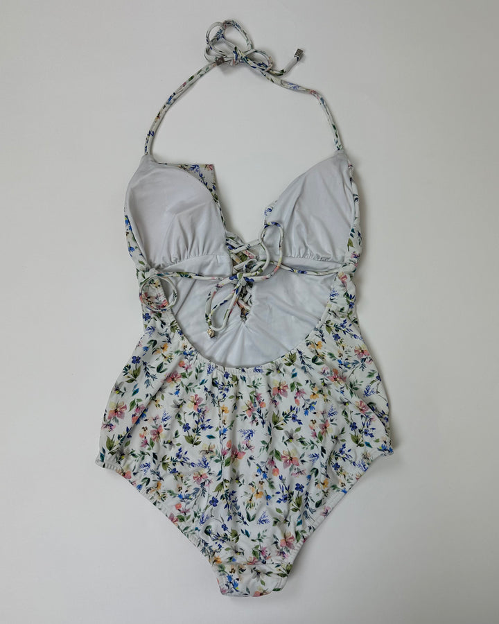 Pastel Spring Floral One Piece Swimsuit - Small