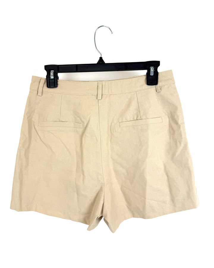 Gilli Tan Linen Shorts - Small