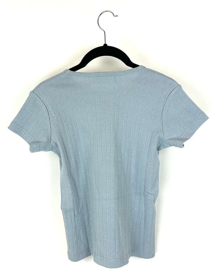 Light Blue Baby Tee - Extra Small, Small and Large