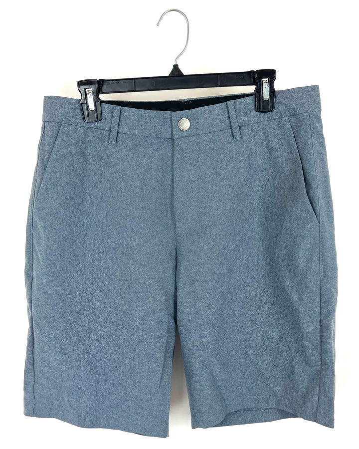 MENS Heather Blue Golf Shorts - Size 32