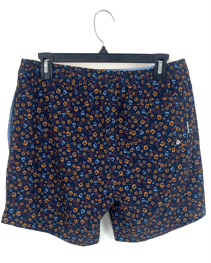 MENS Multicolor Flower Swim Shorts - Medium