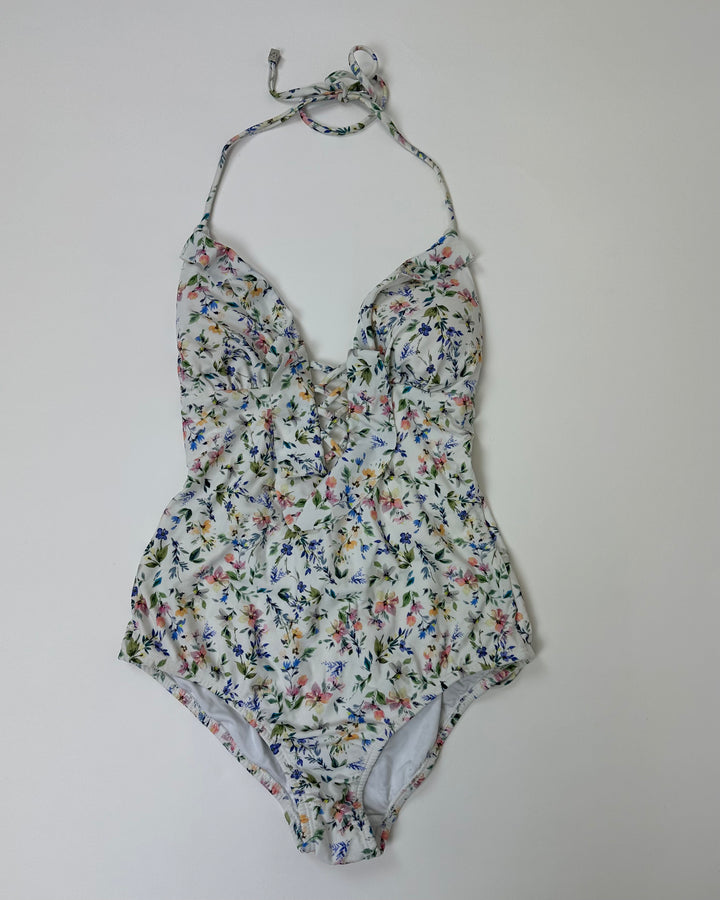 Pastel Spring Floral One Piece Swimsuit - Small