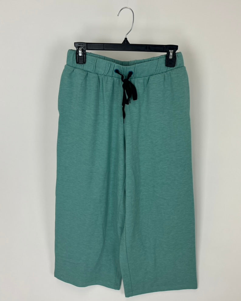 Teal Lounge Pants With Black Waist Tie - Size 2/4