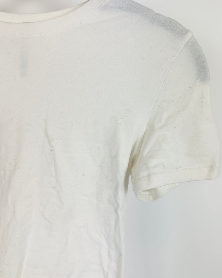 Kasics White Short Sleeve Top - Extra Small