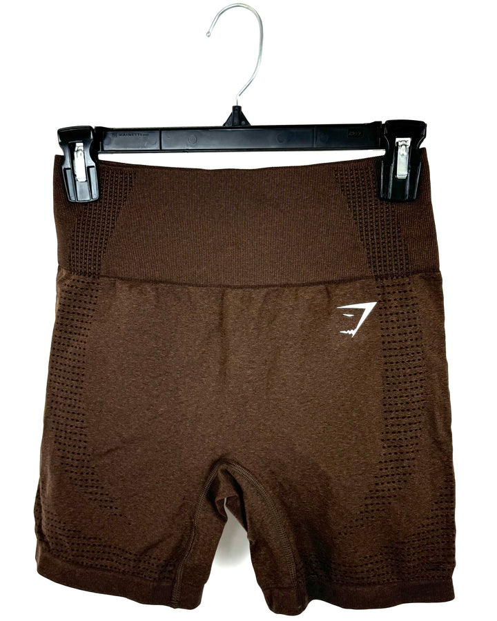 Gymshark Brown Biker Shorts - Medium