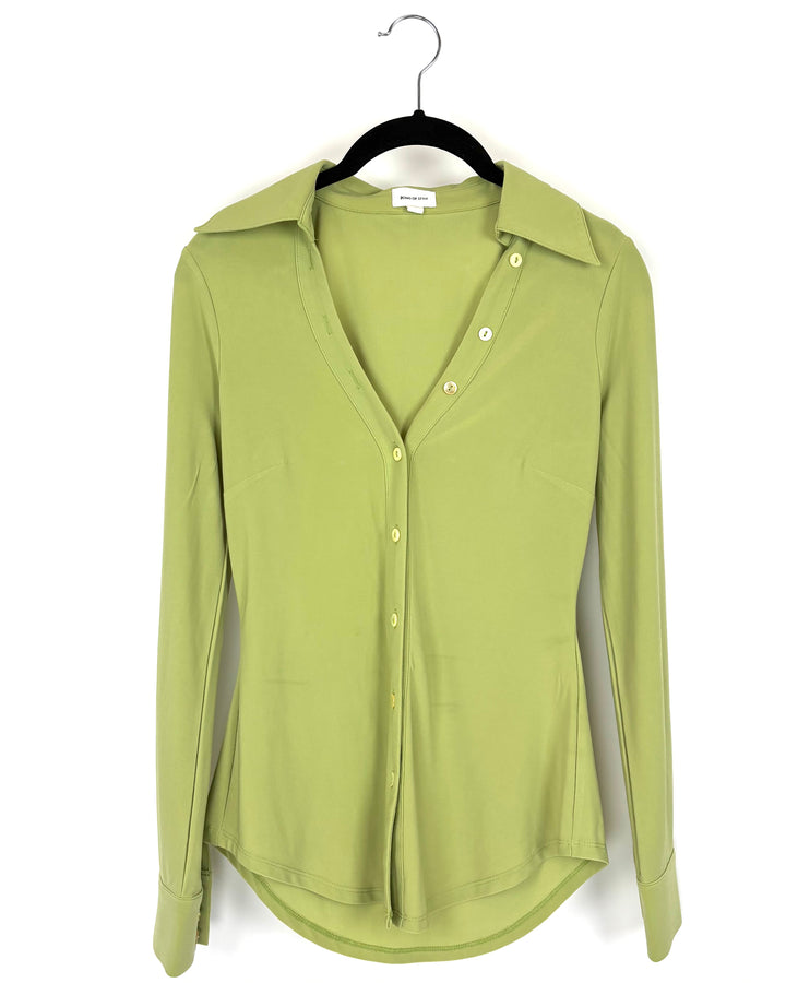 Song Of Style Bright Olive Green Top - Extra Small