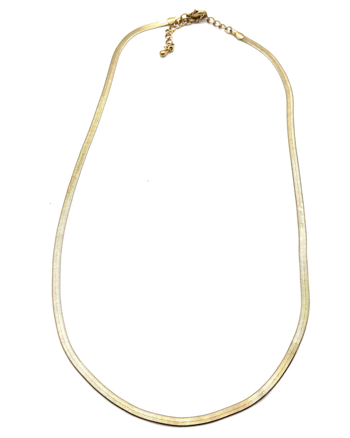 Thin Gold Snake Chain Necklace