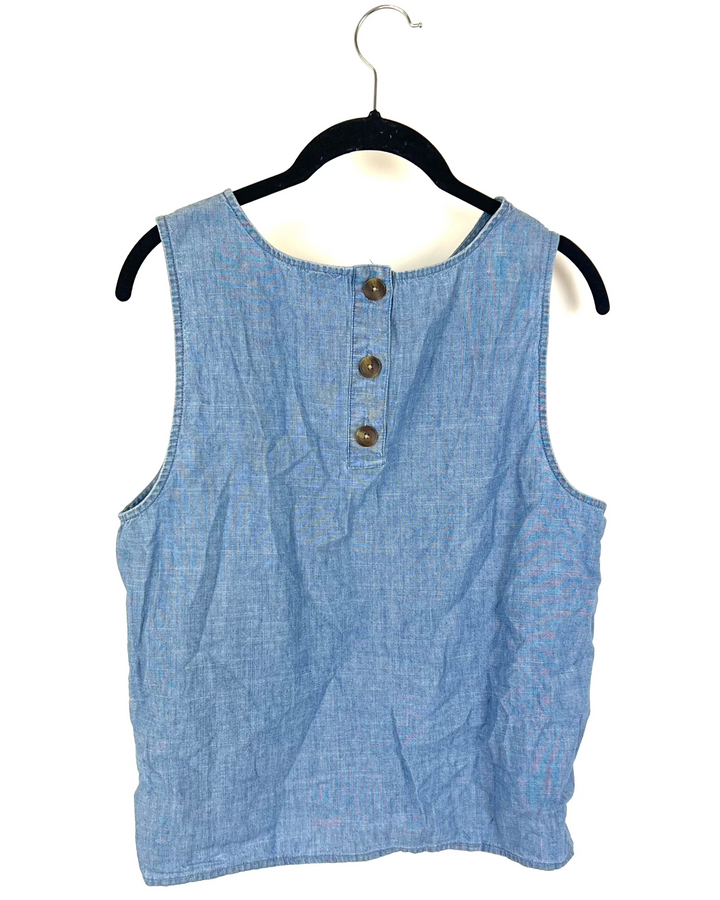 J.Crew Denim Cotton Tank Top - Medium