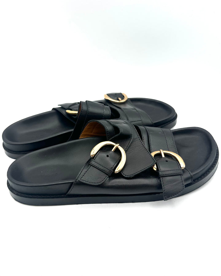 Souliers x Sezane Black Sandals - Size 9