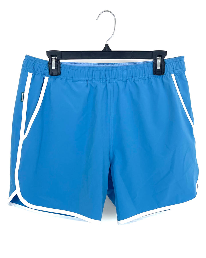 MENS Light Blue Swim Shorts - Medium