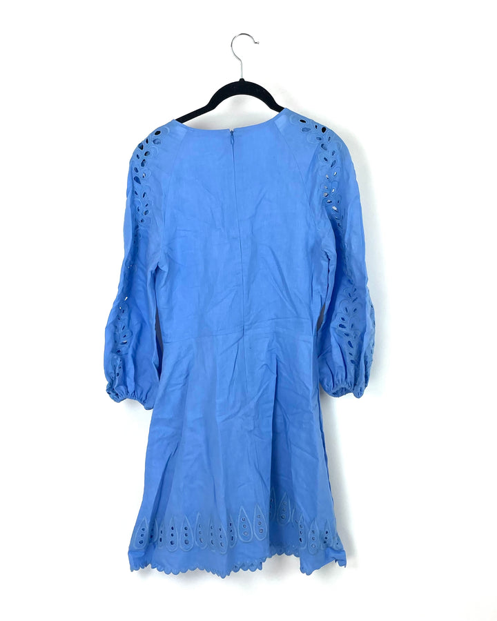 Light Blue Embroidered Dress - Size 4