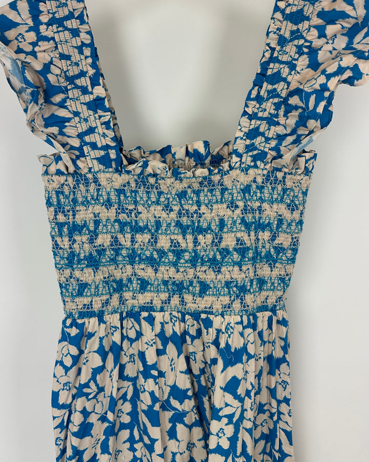 Coastal Blue and Beige Dress - Size 4/6