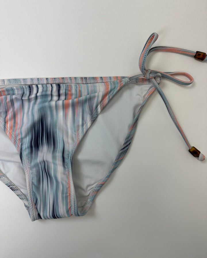 Peach and Blue Blended Abstract Swim Bottom - Medium