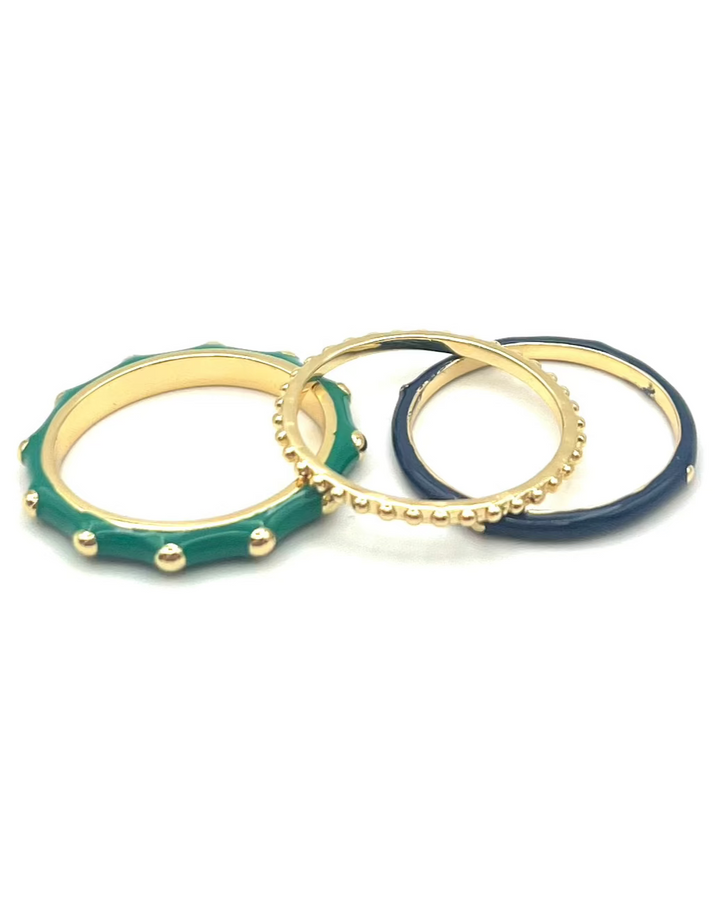 Green Ring Stack - Size 7 and 8