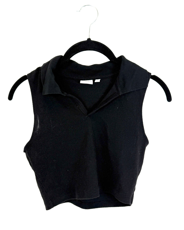 Sunday Best Black Cropped Tank Top - Extra Small