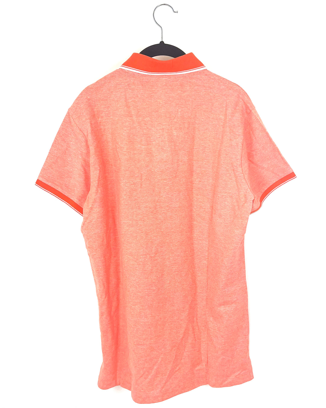 MENS Orange Collared Short Sleeve Shirt - Medium