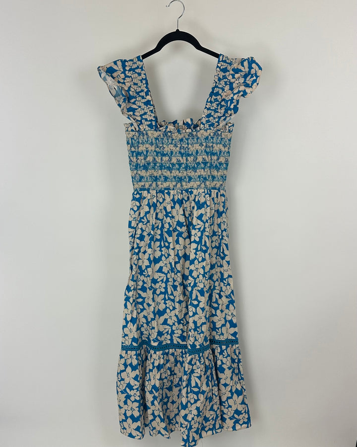 Coastal Blue and Beige Dress - Size 4/6