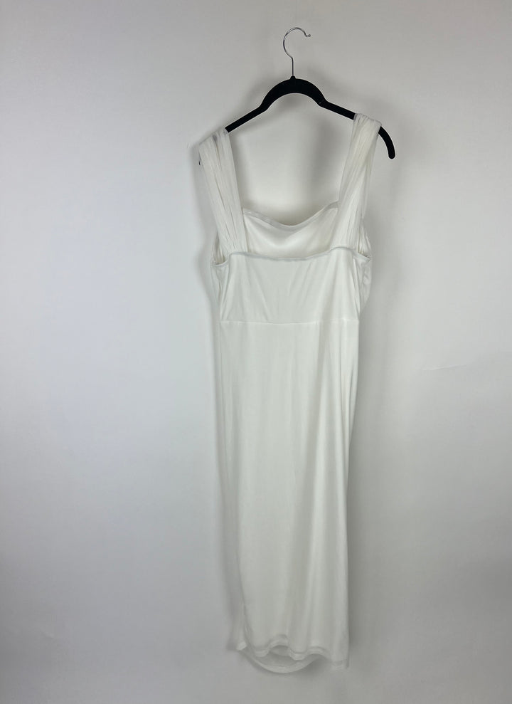 Shein White Mesh Dress - 1XL