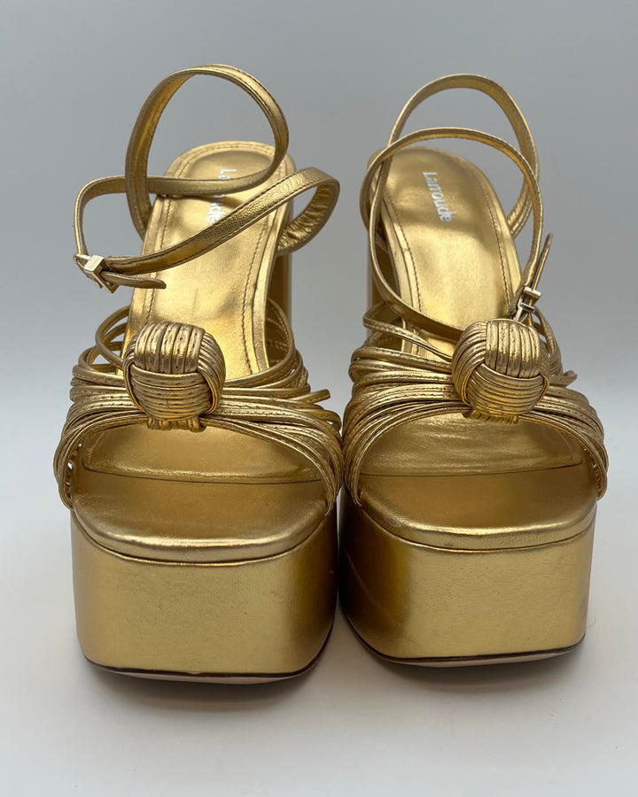 Gold Metallic Platform Heels - Size 7.5 and 9.5