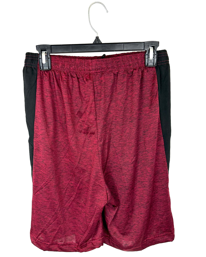 MENS Real Essentials Deep Red Athletic Shorts - Large