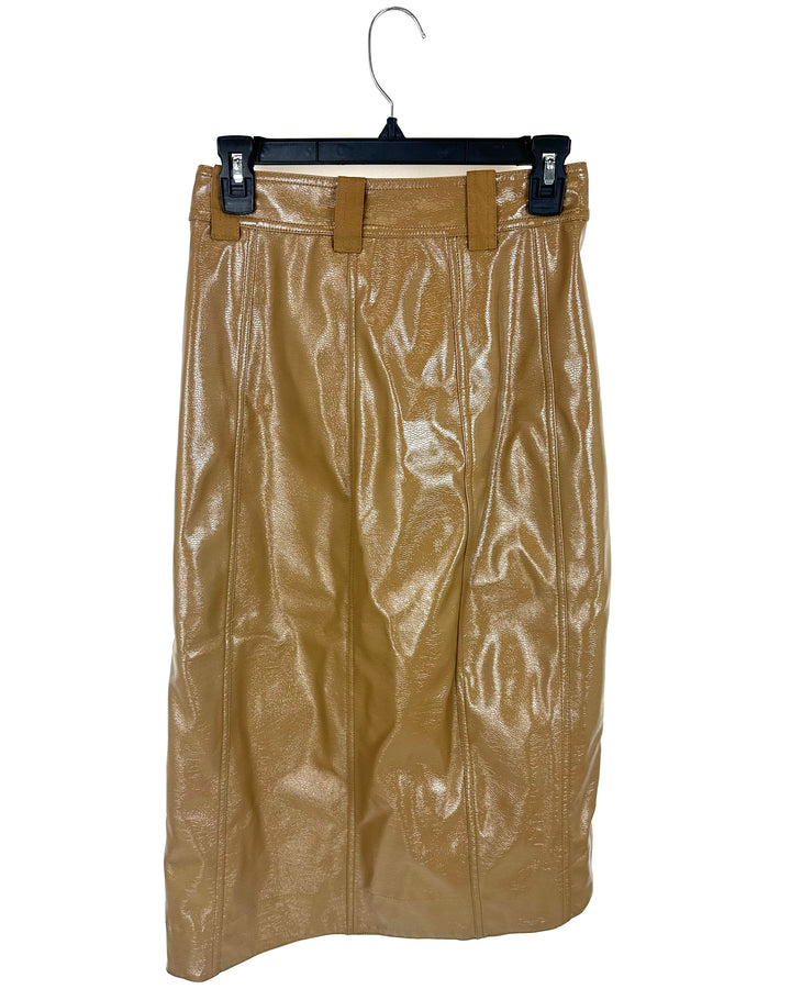 Ganni Faux Leather Skirt - Size 2