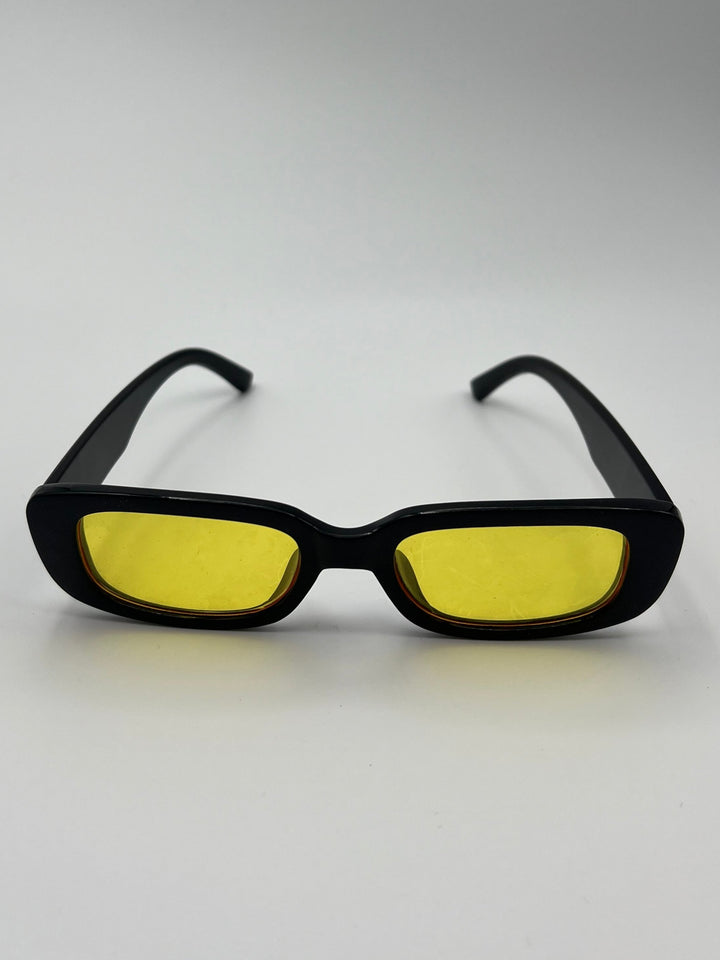 Black and Yellow Rectangle Sunglasses