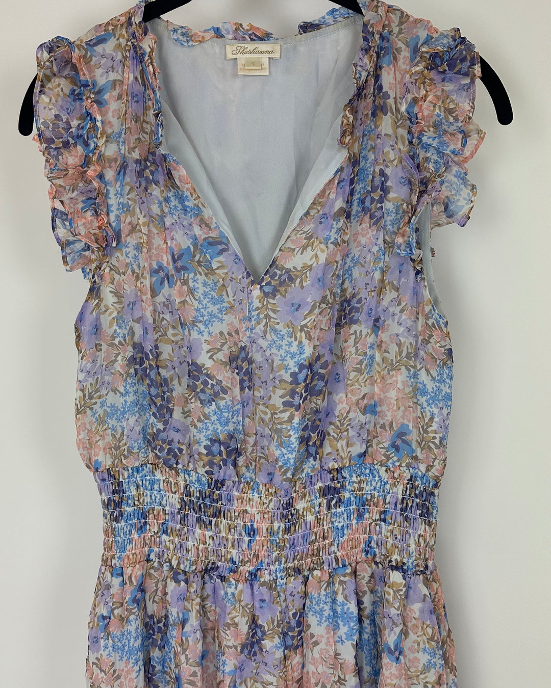 Pastel Multi-Color Floral Maxi Dress - Size 4