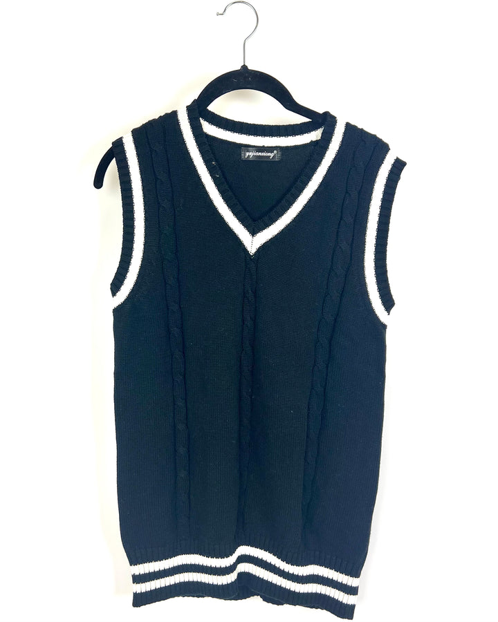 Black Sweater Vest - Small