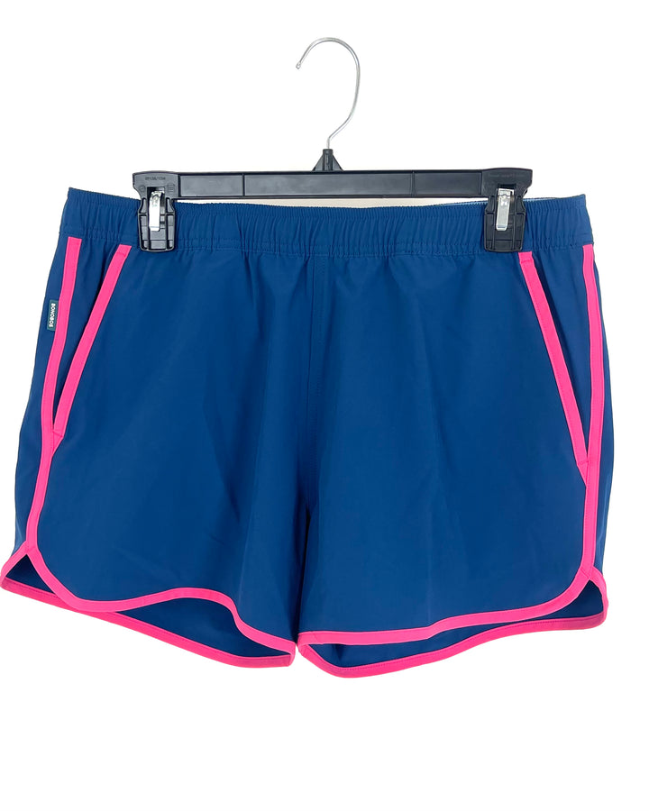 MENS Blue and Pink Swim Shorts - Medium