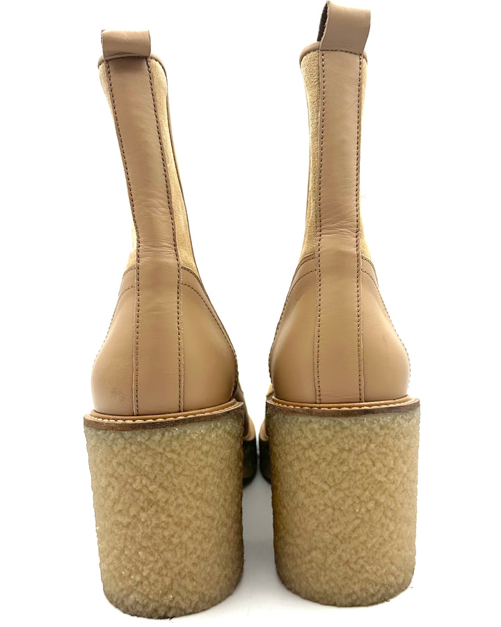 Sezane Tan Booties - Size 9