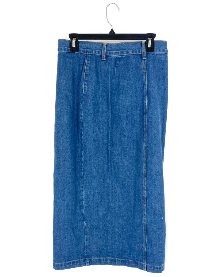 Denim Midi Skirt - Large