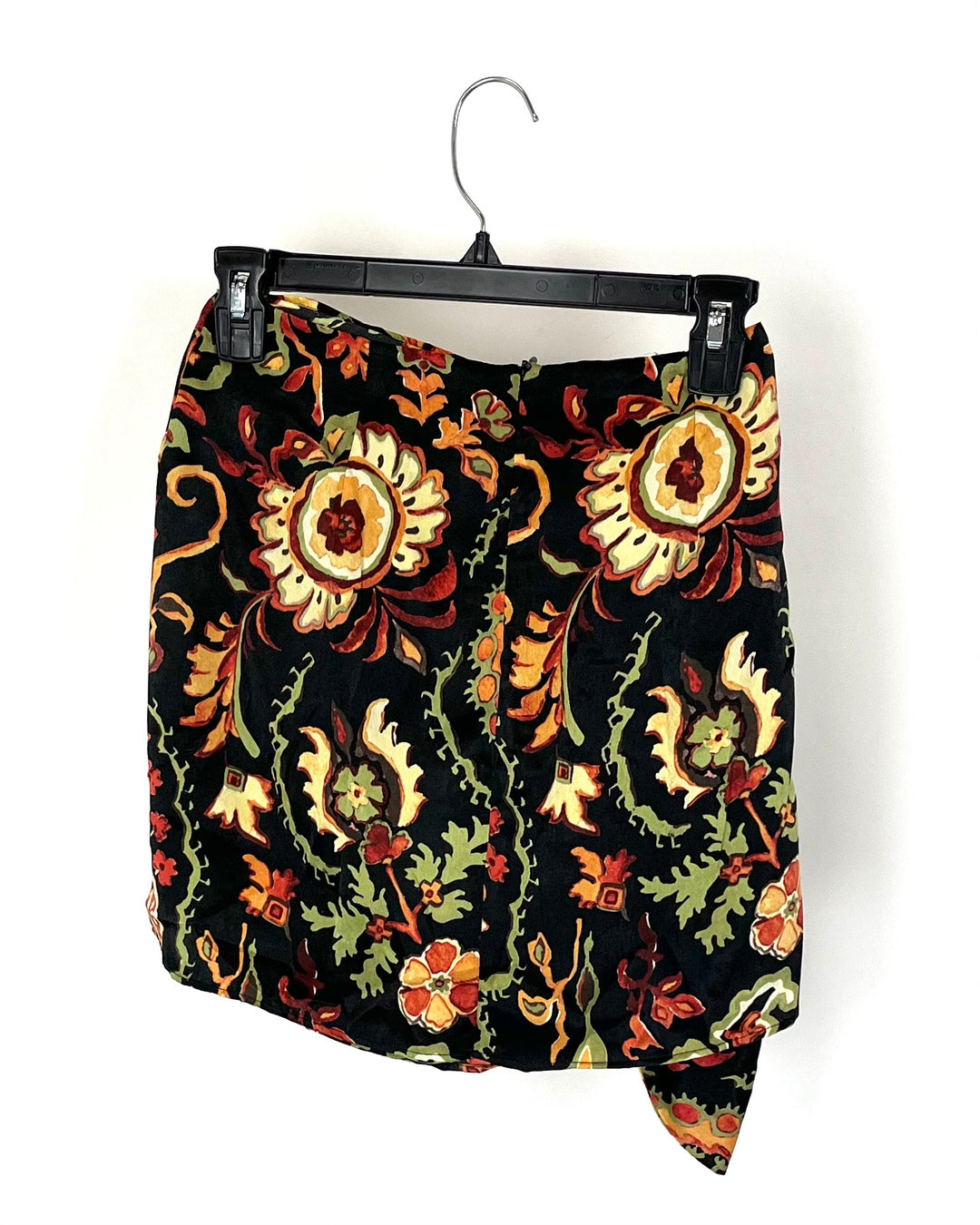 Zara Floral Wrap Skirt- Size 2