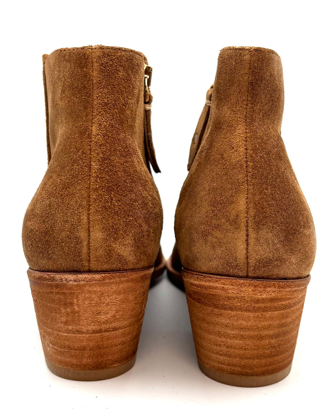 Copper Brown Suede Booties - Size 7