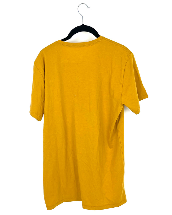 MENS Mustard Yellow Lightweight T-Shirt - Medium