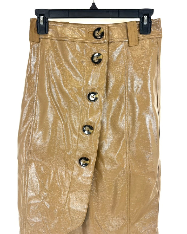 Ganni Faux Leather Skirt - Size 2