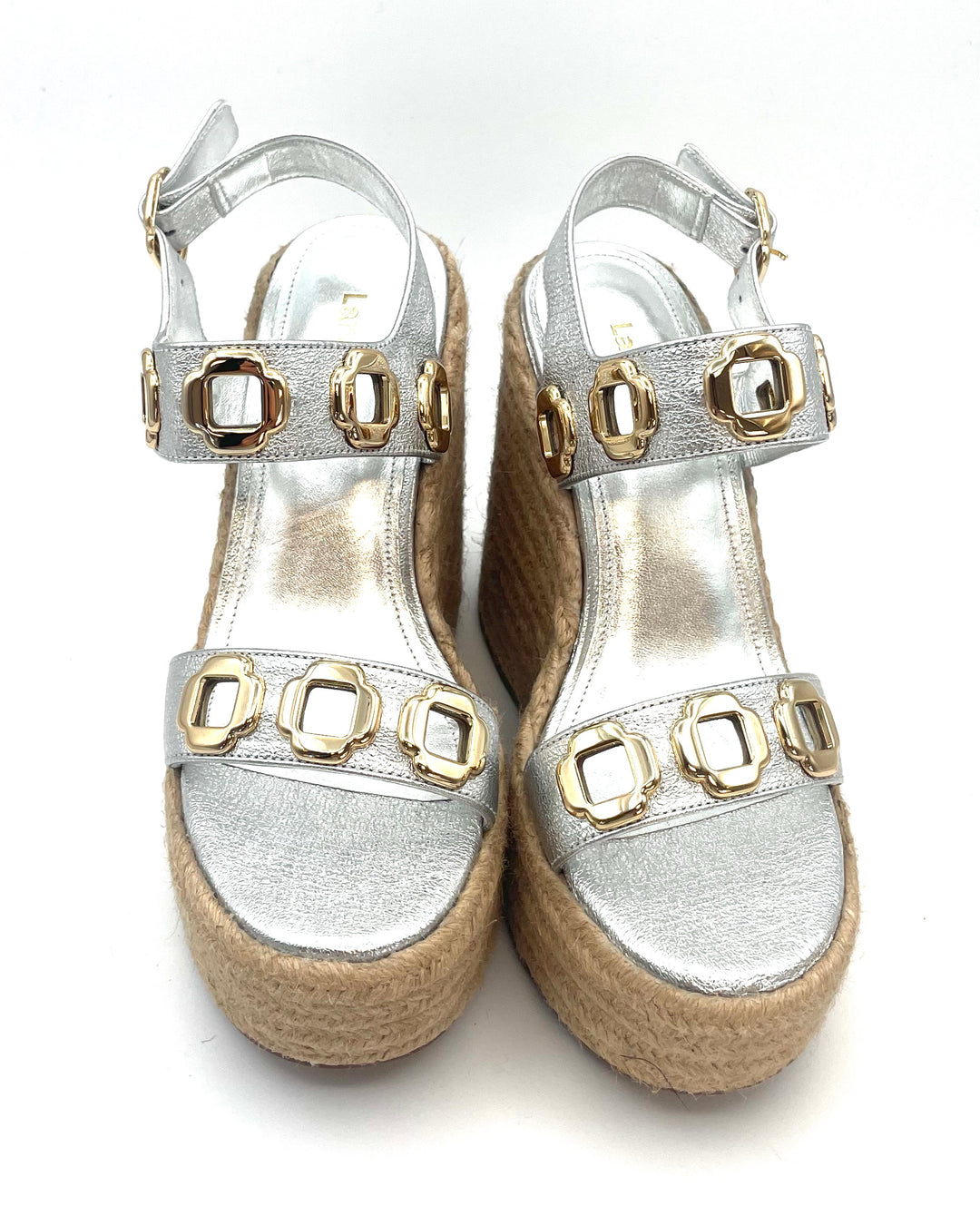 Metallic Silver Wedge  - Size 6.5