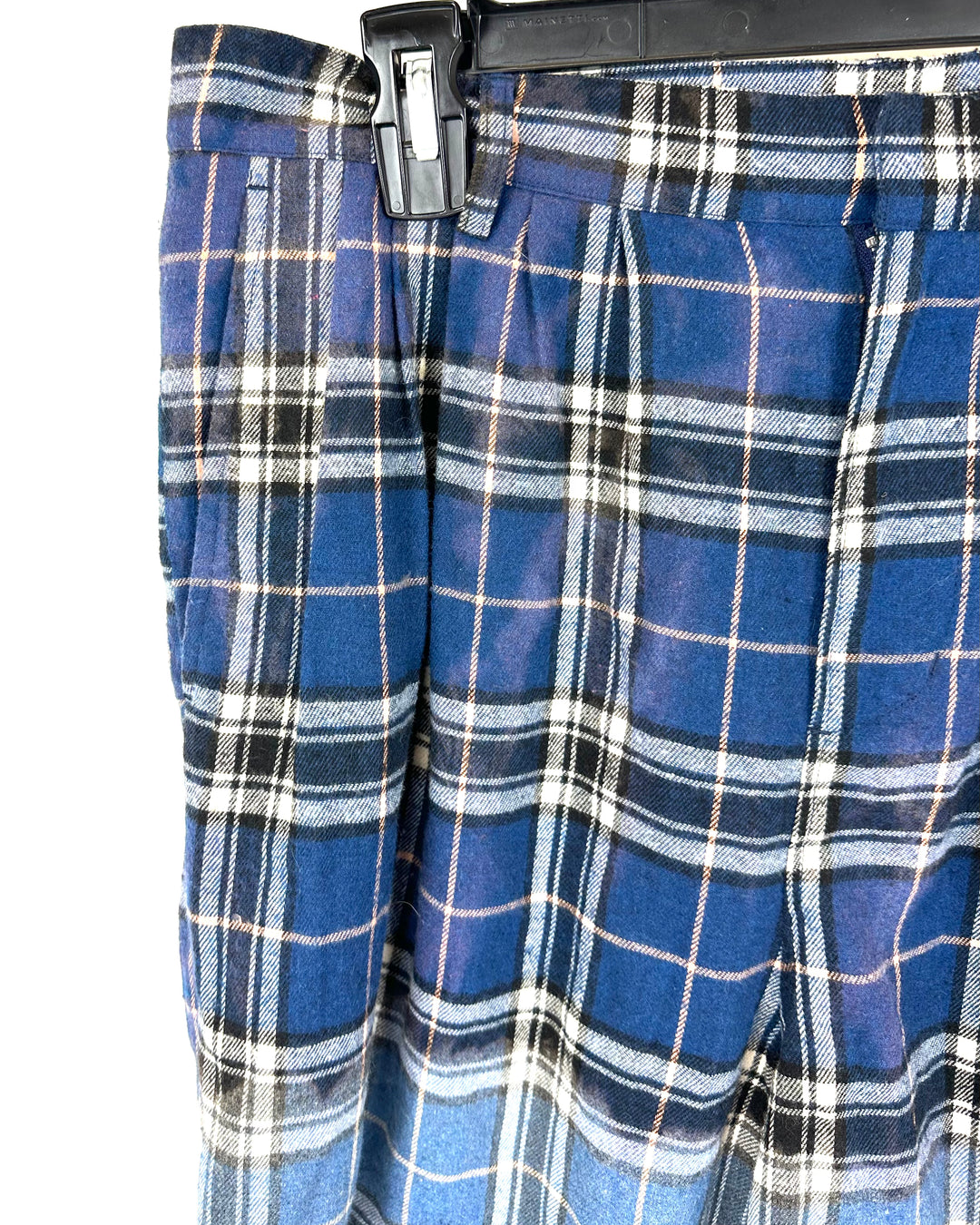 MENS Teddy Fresh Blue Plaid Shorts - Size 32