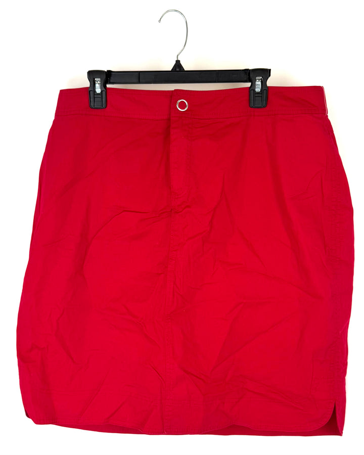 Red Cotton Skort - Size 18W