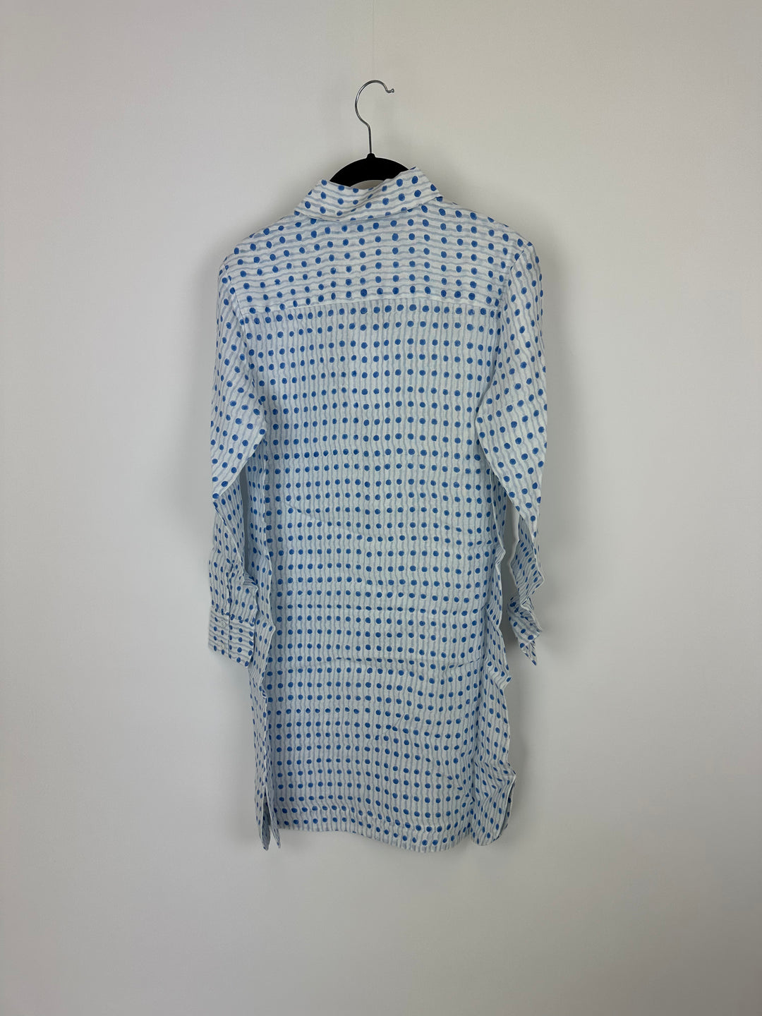 Blue And White Linen Dot Dress - Size 0/2, 4/6, 12/14 and 16