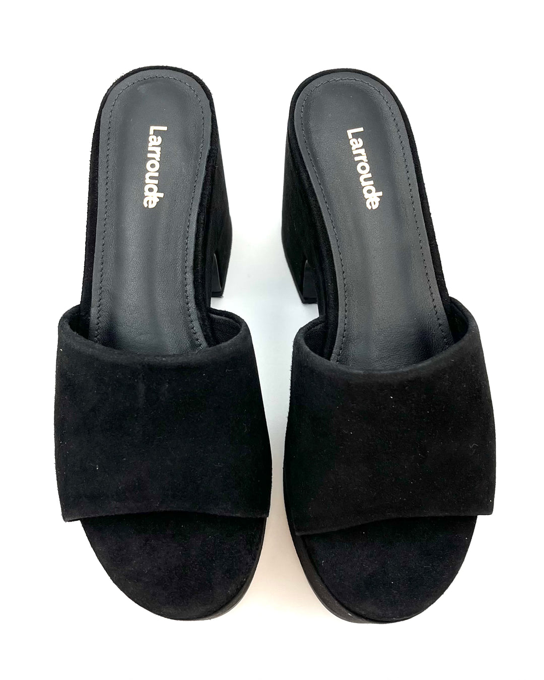 Black Suede Platform Sandal - Size 5 and 10