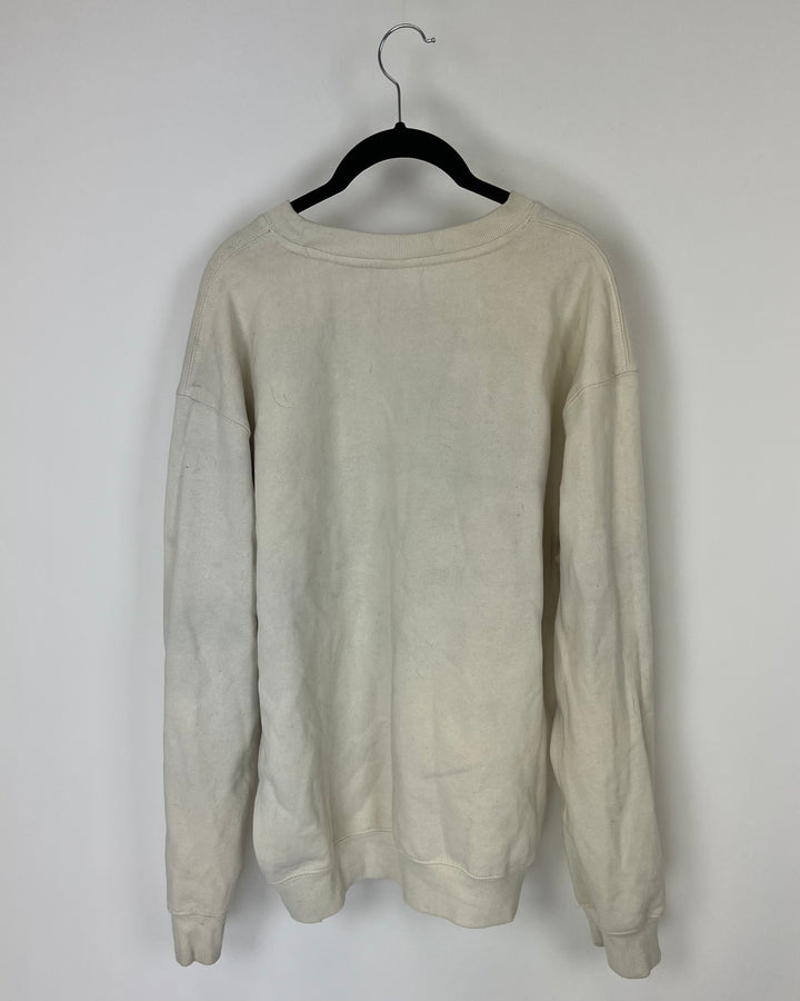 Cream Sweatshirt - Large